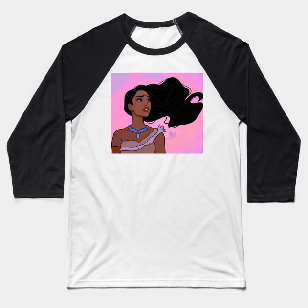 Pocahontas-colors of the wind Baseball T-Shirt by Artof.fer